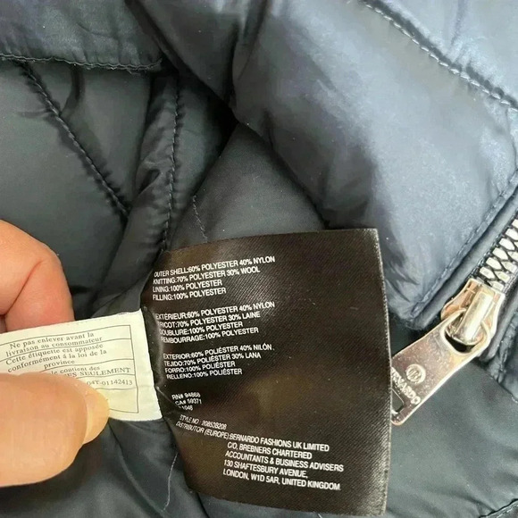 [M]Bernardo Classic  Eco Plume Blue Puffer Jacket - Picture 10 of 11